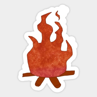 Red Starry Flame Sticker